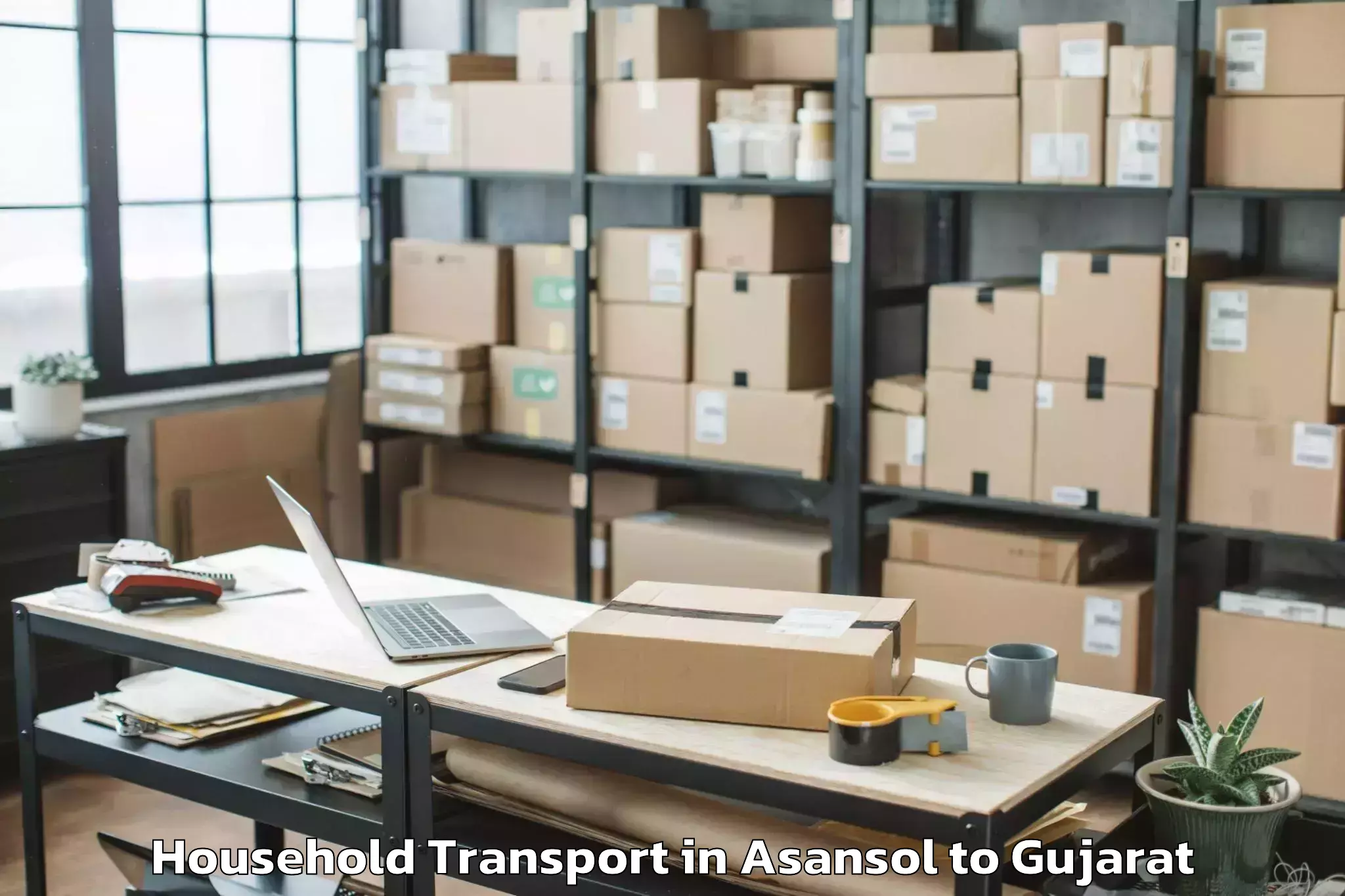 Get Asansol to Kotda Sangani Household Transport